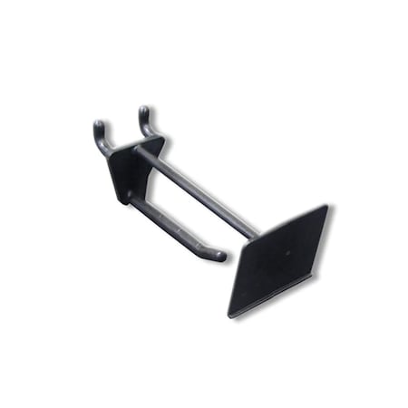 Azar Displays 2" Glass-Filled Nylon Scan Hook: 0.225" Dia., PK50 800012-BLK